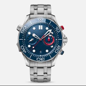 Montre de luxe pour hommes, mouvement à Quartz, chronographe, fonction chronomètre, en acier inoxydable, montres-bracelets pour hommes