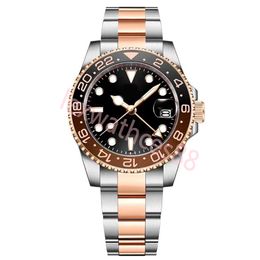 Reloj de lujo para hombre, relojes de diseño de alta calidad, 40MM con caja, anillo de cola mecánico para hombre, diario luminoso resistente al agua de alta gama