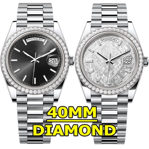 Relojes de diseñador de relojes para hombres de lujo con diamantes de movimiento de maquinaria automática Relojes 904L de acero inoxidable de acero inoxidable.