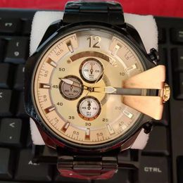 Montre de luxe pour hommes dz4318 grand cadran en acier inoxydable Quartz avec calendrier hommes montres montres-bracelets montres pour hommes279b