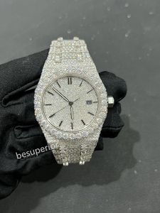 Luxus-Herrenuhr für Herren, Designer-Uhrwerk, hochwertige Diamant-Moissanit-Uhr, Montre Iced Out-Uhr, Automatikuhr für Herren, Montre Luxe Herren-Luxusuhren i115
