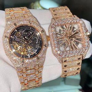 luxe moissanite diamanten horloge iced out horloge designer herenhorloge voor heren horloges hoge kwaliteit montre automatisch uurwerk horloges Orologio. Montre de luxe i16