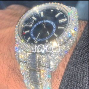 Luxury heren horloge voor mannen Digner Movement Bekijk hoogwaardige diamant Moissanite Watch Montre Iced Watch Automatic Mensm ontrel Uxem Ensl uxurySw Atchi 14xc0eo76