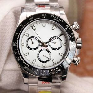 Montre de luxe pour hommes Lunette en céramique de haute qualité Machine automatique ETA7750 / ETA4130 Mouvement 904L Montre chronographe étanche lumineuse en acier inoxydable saphir