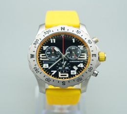 Luxury Mens Watch Japan Super Quartz Endurance Pro Chronograph 44mm Avenger Hurricane Yellow Rubber Strap Steel Case 1884 Men Watc2676600