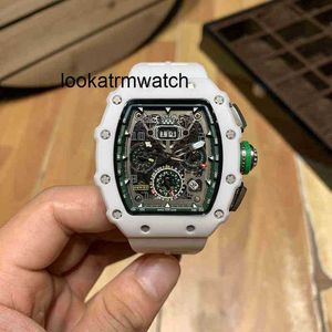 Luxury heren Watch Mill Business Leisure volledig automatisch mechanisch horloge witte keramische tape tren rbtk i2Uo