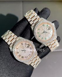 Luxury Mens Watch Move Watchs Menwatch Iced Out Watch Moissanite Watch Wristwatch Automatique Montre Designer Montres pour hommes Diamond Watch Montre de Luxe 039