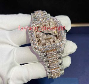 luxe herenhorloge beweging horloges voor mannen iced out horloge moissanite horloge polshorloge mechanisch automatisch designer horloges hoge kwaliteit diamanten horloge montre 0054