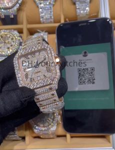 Luxury heren Watch Movement kijkt Menwatch Iced Out Watch Moissanite Watch Polshorwatch Automatique Montre Designer Watches for Men Diamond Watch Montre de Luxe 022