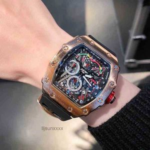 Luxury Mens Watch Richa M Fibre for Men Limited Edition Silicone Sprap Sports Sapphire Mirror Automatic Mechanical Watch Designer Wristproofr Wrist Wrists Ndpu