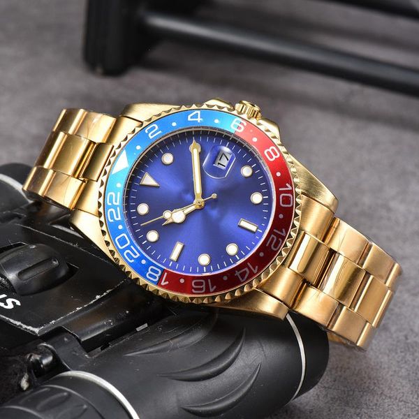 Reloj de lujo para hombre Ro-Le Diseñador Relojes para mujer 40 mm Mecánico automático Calendario dorado Correa de acero inoxidable Montre De Luxe Relojes para parejas