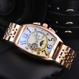 Luxury Mens Watch Top Brand Day-Date Tous les sous-cadins Travail Les hommes regardent le volant mécanique mécanique automatique de bracelets pour hommes