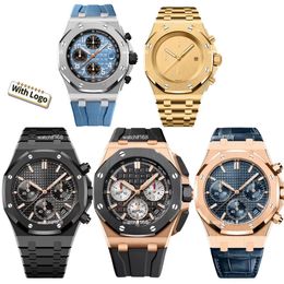 Luxury Mens Watch VK Movement Designer Watches de alta calidad de 42 mm Impensos de pulseras Ronógrafo U1 Orologio Di Lusso con caja