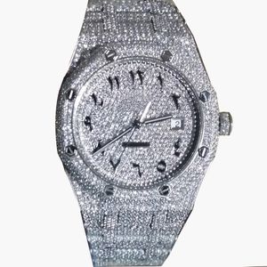Montres de luxe pour hommes 4130 mouvement 3255 montre de luxe Mosang pierre glacée CZ montre diamant montres 904L automatique montre-bracelet mécanique pour hommes