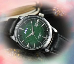 Luxury Mens Watches de haute qualité trois stiches Horloge de ménage argent argent en acier inoxydable bracelet en cuir robe de mode quartz auotmatique Date de bracelet Cadeaux