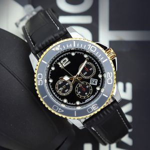 Montres de luxe pour hommes mouvement à quartz bracelet en cuir boîtier en acier inoxydable japon batterie hommes montre horloge lumineuse splash conception étanche bracelet Montre De Luxe