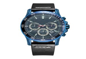 Luxury Mens Watchs Strap de caoutchouc Japon Quartz Mouvement Chronographe Regarder tous les subdiaux Travails Men de bracelet Corloges masculines GIF6373834