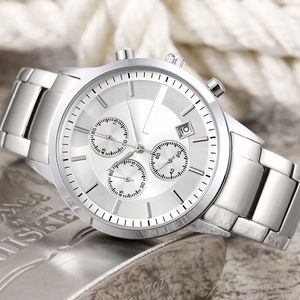 Montres de luxe pour hommes d'affaires Top marque homme Montres-bracelets tous les sous-cadrans fonctionnent Montre à quartz de mode en acier inoxydable pour hommes cadeau orologio di lusso