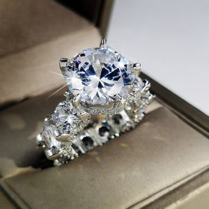 Bagues de mariage de luxe pour hommes, pierres précieuses à la mode, bague de fiançailles pour femmes, bijoux entièrement en diamant