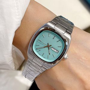 lujo para hombre para mujer relojes unisex 36 mm antiguo estilo de TV dial diseñador oro fecha movimiento reloj banda de acero inoxidable reloj de pulsera para hombres mujeres cumpleaños regalo de Navidad