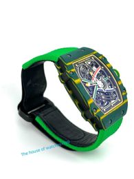 Luxe herenhorloges RM67-02 Extra platte herenhorloge met skeletwijzer van hoge kwaliteit