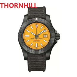 Luxury Mens Yellow Avenger Sewolf Automatic mécanical MECTION 48MM SAPPHIRE ROBLE DE TRAVAILLE