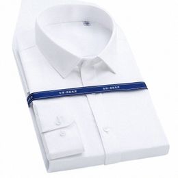 Luxe mercerisé Cott hommes Dr chemises Lg manches hommes smoking français chemises solide blanc bleu Busin formel hommes chemises d95k #