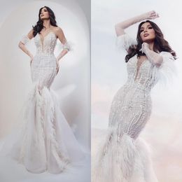 Vestidos de novia de sirena de lujo.