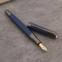 Luxury Metal 03 Fountain Pen pistolet gris gise bleu Ink Pen Stationery Office School fournit des stylos 240428