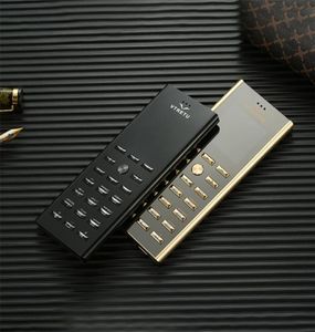 Luxe metalen behuizing dual sim-kaart sleutel mobiele telefoon Fashion Design V01 Kleine mini-kaart 2G GSM senior Bar dunne Golden Signature Mobile p7820070