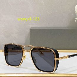 Lunettes de soleil de conception de lunettes classiques en métal de luxe carrées pour hommes et femmes, lunettes de soleil Ditaeds de ton neutre