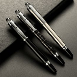 Bolígrafos de firma negra de celosía de metal de lujo para escritura de negocios Suministros de oficina Papelería Nombre personalizado Regalo 220704