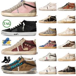 Luxury Mid Star Diseñador Zapatos casuales para hombres Hombres Low Top Og Handmade Leeds de cuero Italia Plataforma Vintage Platform Silver Vintage Entrenadores Golds Gold Zebra Pink Zebra