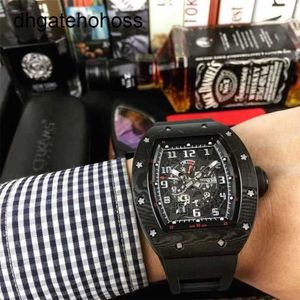 Luxe Milles horloge Richards zakelijk vrije tijd heren koolstofvezel keramiek volautomatisch mechanisch gloed kalender mode tape persoonlijkheid trend 4m5g