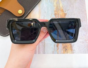 Luxe miljonairs zonnebril voor mannen zwart blauwe lenzen glazen tinten occhiali da sole uv400 bescherming brillen
