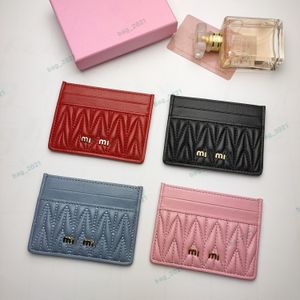 Mimiu Lambskin Leather Matelasse Pattern Card Holder Wallet Coin Purse for Women