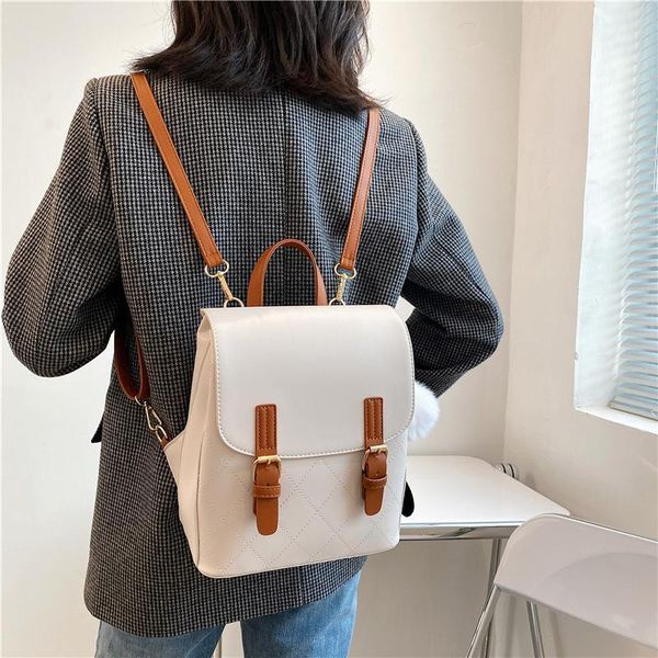 Mini mochila de lujo para mujer, bolso de hombro de cuero elegante de diseñador 2021, bolso de viaje pequeño multiusos para niñas, estilo