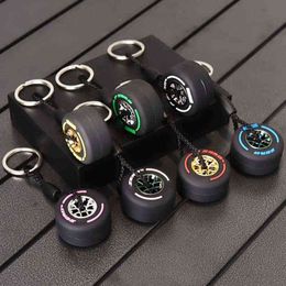 Luxe Mini Racing Band Sleutelhanger Auto Sleutel Accessoires PVC Tire Pendant Bag Charm Heren Gadgets Geschenken voor Vrienden Auto Liefhebbers G220421