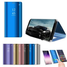 Étui de téléphone à rabat en cuir miroir de luxe pour Samsung S11 Plus S10 S9 S8 Plus Edge 7 Note 10 Plus Housse de protection pour Samsung