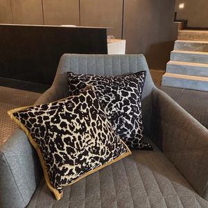 Luxe moderne Jungle Animal imprimé léopard housse de Coussin taie d'oreiller décorative artistique déco canapé chaise literie Coussin 240122