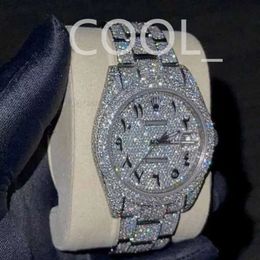 Reloj de lujo con diamantes moissanite helado para hombre de diseñador para hombres relojes montre de alta calidad movimiento automático Orologio. Reloj de lujo i17