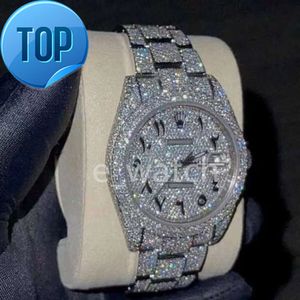 luxe moissanite diamanten horloge iced out horloge designer herenhorloge voor heren horloges hoge kwaliteit montre automatisch uurwerk horloges Orologio. Montre de luxe l17