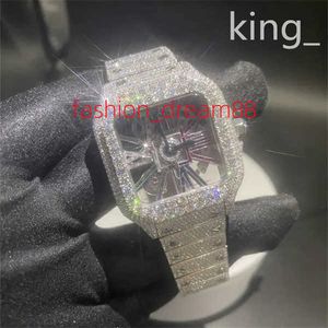 Montre de luxe en diamant moissanite glacée pour hommes, montre de créateur pour hommes, montre de haute qualité, mouvement automatique, montres Orologio.Montre de luxe i36