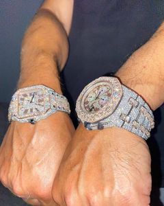 Luxe Moissanite Diamond Watch Iced Watch -horloge Designer Mens Watch voor mannen kijkt van hoogwaardige Montre Automatic Movement Watches Orologio.Montre de Luxe L13