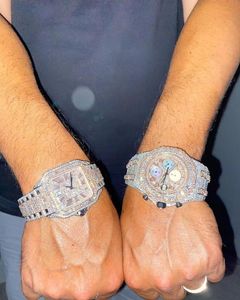 luxe moissanite diamanten horloge iced out horloge designer herenhorloge voor heren horloges hoge kwaliteit montre automatisch uurwerk horloges Orologio. Montre de luxe l14
