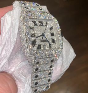 luxe moissanite diamanten horloge iced out horloge designer herenhorloge voor heren horloges hoge kwaliteit montre automatisch uurwerk horloges Orologio.Montre de luxe i19