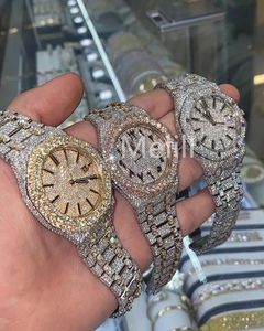 Luxe Moissanite Diamond Watch Iced Watch -horloge Designer Mens Watch voor mannen kijkt van hoogwaardige Montre Automatic Movement Watches Orologio.Montre de Luxe I12