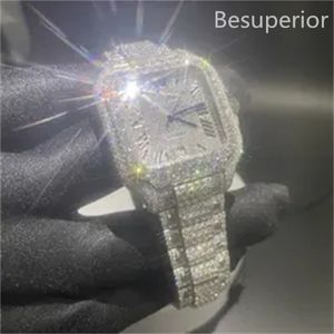 luxe moissanite diamanten horloge iced out horloge designer herenhorloge voor heren horloges hoge kwaliteit montre automatisch uurwerk horloges Orologio. Montre de luxe i35