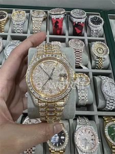 luxe moissanite diamanten horloge iced out horloge designer herenhorloge voor heren horloges hoge kwaliteit montre automatisch uurwerk horloges Orologio. Montre de luxe l64