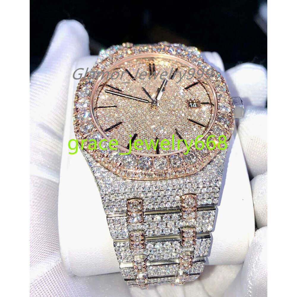 Роскошные Moissanite Diamond Watch Iced Out Watch Designer Mens Watch для мужчин смотрит высококачественные автоматические часы Montre Orologio.Montre de Luxe L21